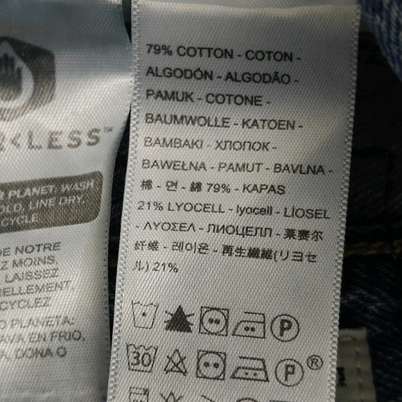 Levis Premium Jeans Womens Size 24 High Loose Flare Distressed Light Wash Blue - Picture 14 of 16